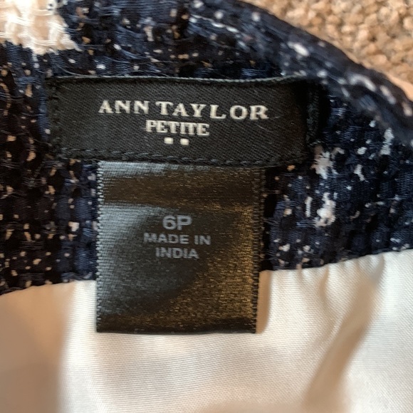 Ann Taylor Floral Tweed Black and White Skirt - Picture 7 of 8